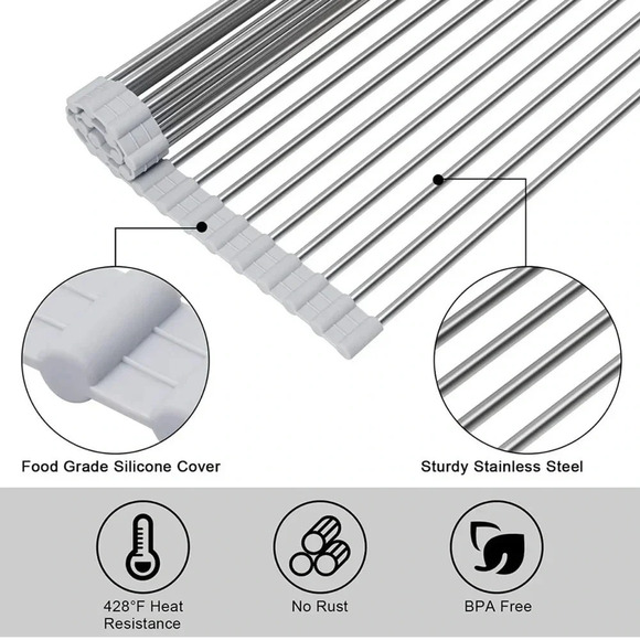 🆕 Over The Sink Dish Drying Rack - Picture 6 of 6